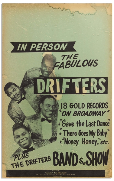 The Drifters Promotional Poster From the 1960s
